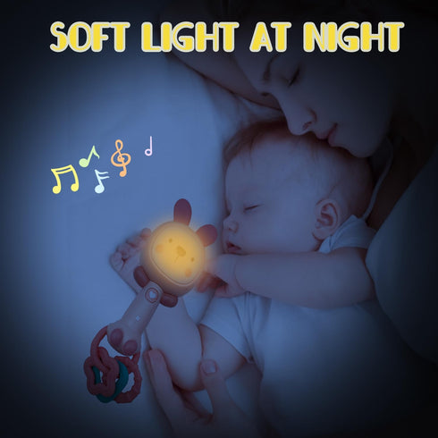 Baby Music Rattles Toy 6-12 Months, baby teething toys with music and light,Toddler Learning Toys with Music and Light Newborn Toys Infant Baby Bo...