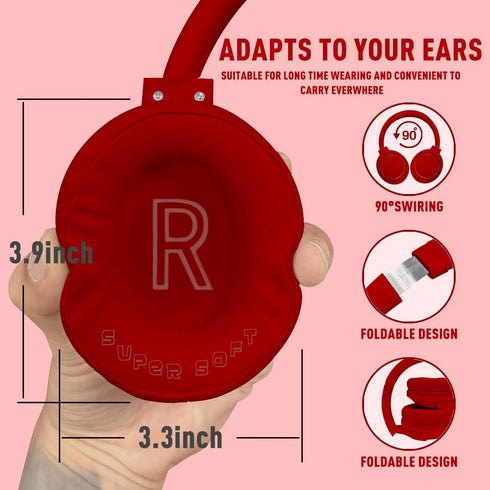 Bluetooth Headphones Over Ear 68H Playtime 6 EQ Wireless Headset with Microphone HiFi Stereo Foldable Lightweight Deep Bass for Travel Home Office...
