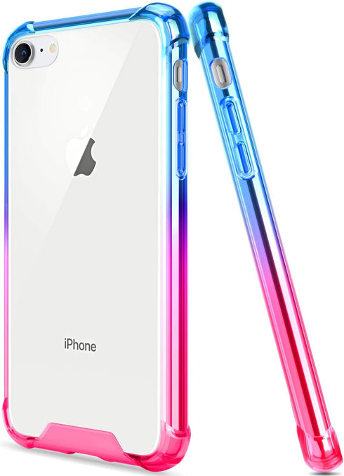Salawat for iPhone SE 2020 Case, iPhone 7 Case, Clear iPhone 8 Case Cute Anti Scratch Slim Phone Case Cover TPU Bumper Hard PC Back Shockproof Pro...