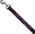 Dog Leash Spider Man 3 Action Poses Bricks Stripe Blues Red White 4 Feet Long 0.5 Inch Wide...