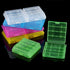 AA AAA Battery Holder, 5 Colors Transparent Hard Plastic Multifunctional Storage Box, Organizer Container for AA AAA Batteries (10PCS Set)...