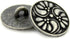 Bezelry 12 Pieces Flower Swirl Antique Silver Metal Shank Buttons 18mm (11/16 inch)...