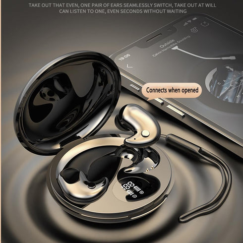 Bluetooth Sleep Earphones,Wireless Sleep Headphones, Mini Bluetooth Earbuds with Charging Case for Sleeping,Driving,Cycling,Glacier(Black)...