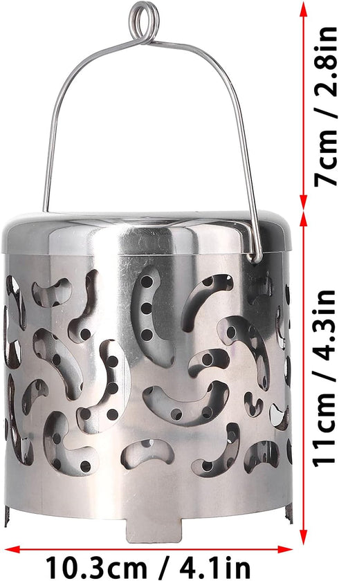 Camping heater Butane heater Candle heater Tent heater Small propane heater Emergency heater Portable stainless steel camping heater (silver)...