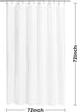 N&Y HOME Fabric Shower Curtain or Liner with Magnets - Soft Cloth Shower Liner with Hotel Quality, Machine Washable - White, 72x72...
