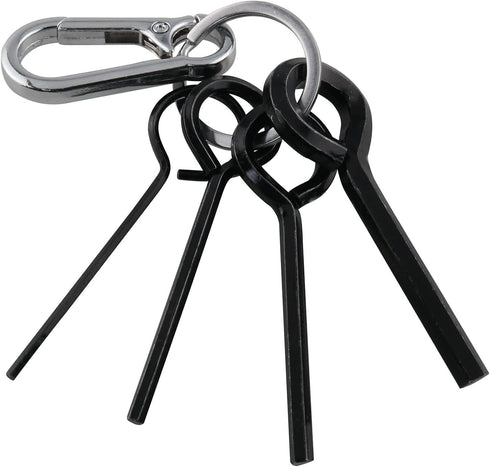 1set Annular Allen Wrench Set Standard Dogging Key with Full Loop, Allen Wrench Door Key for Push Bar Panic Exit Devices (1pc 5/64 1pc 1/8 1pc 5/3...