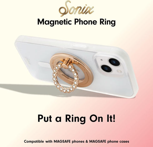 Sonix Magnetic Phone Grip and Phone Ring Holder - Compatible with MagSafe - Rotatable Kickstand and Phone Holder for iPhone 15, 14, 13, 12 Series ...
