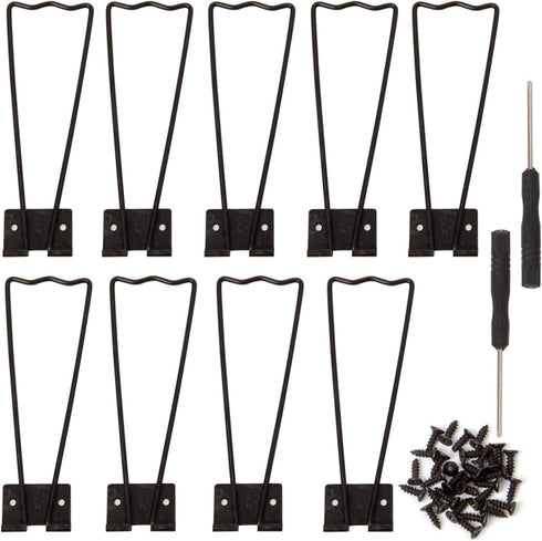 HAPY SHOP 10 Pieces Black Easel Back Iron Photo Frame Easel Back Stand Picture Frame Easel Back with 30 Pieces Screws and 2 Pieces Screwdriver for...