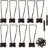 HAPY SHOP 10 Pieces Black Easel Back Iron Photo Frame Easel Back Stand Picture Frame Easel Back with 30 Pieces Screws and 2 Pieces Screwdriver for...