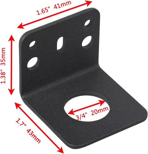 4 Pcs L-Bracket 1255 3/4 Hole Thick Steel Mobile Antennas Brackets for UHF VHF Coax NMO Antenna Mounts Cable Mobile Antennas (Black)...