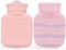 320ml Hot Water Bottle with Knited Cover, Mini Hot Water Bag for Pain Relief, Waist, Back, Neck, Shoulders, Small Leak Proof Hot Water Bottle with...