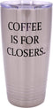 Rogue River Tactical Large Funny Realtor Real Estate Sales Coffee is for Closers 20 Ounce Travel Tumbler Mug Cup with Lid Gift Salesperson Associa...