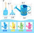 Sungmor Small Watering Can Set Cute Little Gardener Kit | Package includes 3PC Blue Number Watering Can & Trowel & Rake Gardening Hand Tools | Per...