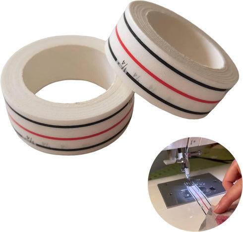 HONEYSEW 1/4" Seam Diagonal Seam Tapes 10Yard Each Roll Sewing Basting Tape for Stitching Straight Diagonal Seams Instruction Tool Seamingly Accur...