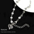 Boho Flower Ankle Bracelets Silver Heart Hanging Anklets Beach Foot Bracelet Jewelry for Women(1PCS)...