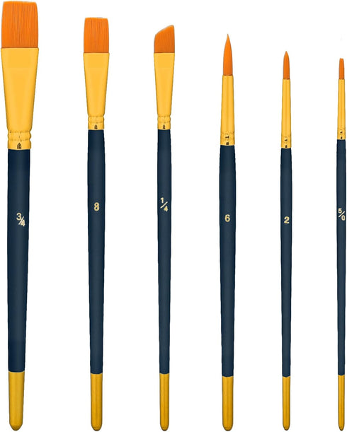 Cake Painting Brushes Set 6 Pcs Cake Decorating Brushes Food Safe Paint Brushes Tools Soft Cookie Painting Brushes for Cookie Cake Decoration (Blu...