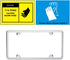 License Plate Frames, Indeed BUY 2 Pcs 4 Holes Slim Stainless Steel Polish Mirror License Plate Frame and Chrome Screw Caps...