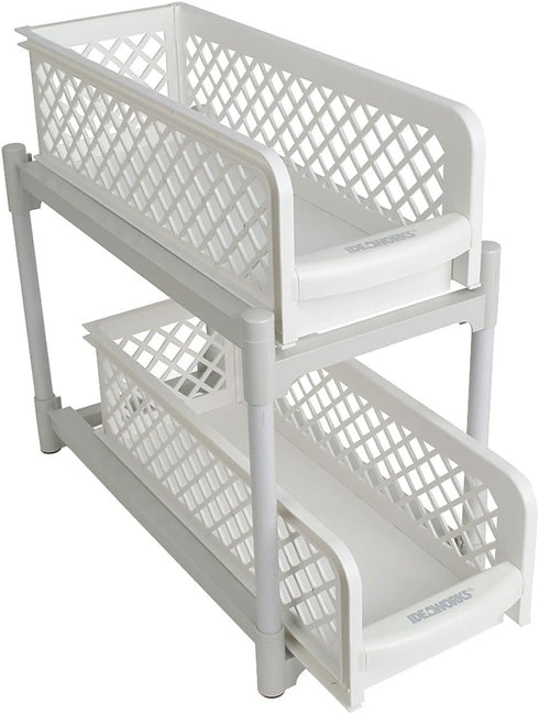 Fox Valley Traders 2 tier Sliding Shelves, One Size Fits All, White...