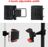 Car Back Seat Phone Holder Mount for Kids, Ring Light Tripod Stand Phone Mount Holder Clamp Post Flexible Direction Adapter Rotatable Monopod Self...
