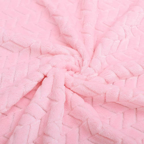 Baby Blanket Flannel, Cozy Throw Blankets for Newborn Infant and Toddler, Super Soft and Warm Receiving Baby Blanket for Crib Stroller (Pink 25 * ...