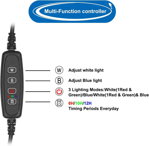 LED Aquarium Light Clip On Fish Tank Lighting small mini Fish Tank aquarium light White Blue green and red led...