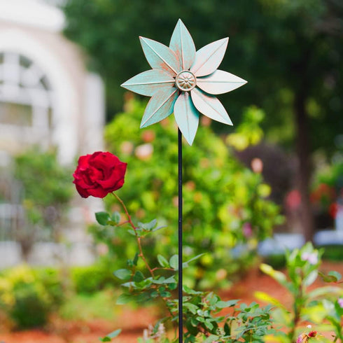 Pinwheels for Yard and Garden, 38 Inches Metal Kinetic Wind Spinner for Outdoor Garden Patio Yard Decor...