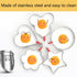 Egg Ring Molds for Cooking 5 Pack Griddle Egg Rings Stainless Steel Egg Cooking Rings Heart, Flower, Star, Micha, Round Pancake Mold Set, Red...