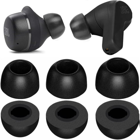 Memory Foam Ear Tips Compatible with JBL Tune 230NC TWS Earbuds, Foam Ear Buds Noise Cancelling Ear Cap Ear Plug Eartips, LMS 3 Size 3 Pairs,Black...
