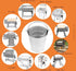 Grease Bucket & Liners Replacment Traeger, Z Grill, Green Mountain Pellet Wood Smoker(1, Siliver Bucket)...