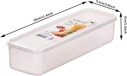 2Pcs Pasta Storage Container Kitchen Spaghetti Food Storage Box - Noodle Canister With Lid for Spaghetti, Noodles, Pasta, Eggs, Fruits Snacks (2Pc...