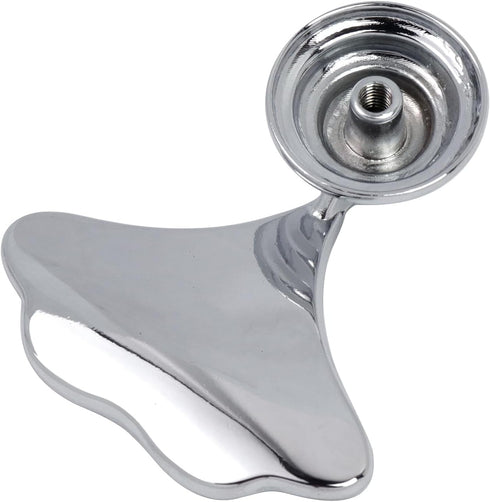 Antrader Ginkgo Leaf Shape Knob Handles,6Pcs Bright Silver Drop Pendant Pull Handle, Zinc Alloy Drawer Handle,Single Hole Cabinet Furniture Pulls...