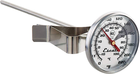 Escali AHB1 Instant Read Large 1.75-inches Dial Beverage Thermometer Liquid, Milk, Coffee, Tea, Stainless Steel Hands-Free Kitchen Thermometer NSF...
