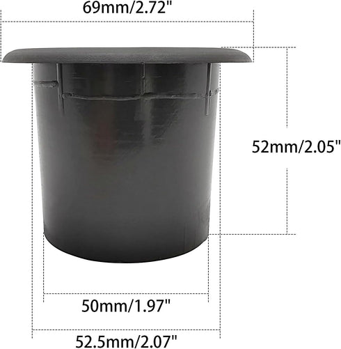 Speaker Cabinet Port Tubes for PA/DJ Speaker Cabinets Subwoofer Bass Reflex Tube Bass Box Vent, Compatible Model SAPR402G, 2" (52.8mm x 52mm) - 2P...