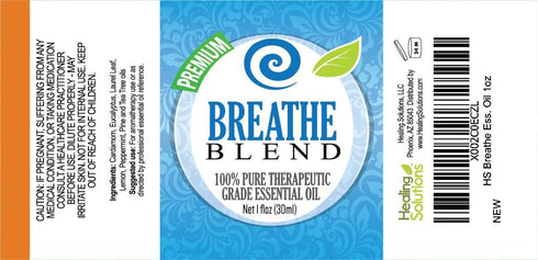 Healing Solutions Breathe Blend Essential Oil Therapeutic Grade – 30ml – Aromatherapy...