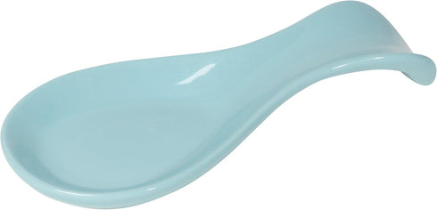 Now Designs Curved Stoneware Spoon Rest Eggshell Blue, 3.5x7.75 in...