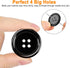 110PCS Premium Black Buttons with Compartment Box, EZJIAYOU 5 Perfect Sizes Mixed Sewing Buttons, 4 Big Holes Round Craft Button, for Sewing, DIY ...