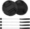 2 Pack 58mm Snap-On Center-Pinch Lens Cap, Compatible with Canon EOS Rebel T7 T6 T5 T100 4000D T8i T7i T6s T6i T5i T4i T3i T2i T1i SL3 SL2 SL1 XSi...