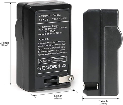 NP-80 NP80 Battery Charger for Casio Exilim EX-G1, EX-H5, EX-H50, EX-H60, EX-JE10, EX-N1, EX-N5, EX-N10, EX-N20 (only for casio np80)...