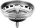 Hydro Master Kitchen Sink Basket Strainer Standard Drains(3-1/2 Inch), Stainless Steel with Rubber Stopper for Kitchen Sinks...