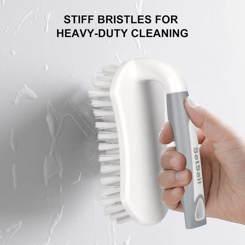 SetSail Scrub Brush, Heavy-Duty Scrub Brushes for Cleaning with Stiff Bristles Cleaning Brush for Shower, Bathroom, Carpet, Kitchen and Bathtub Sc...