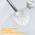 JIGA Toilet Brush and Holder, Stainless Steel Toilet Bowl Brush, Bathroom Toilet Bowl Scrubber Brush with Stiff Bristles...