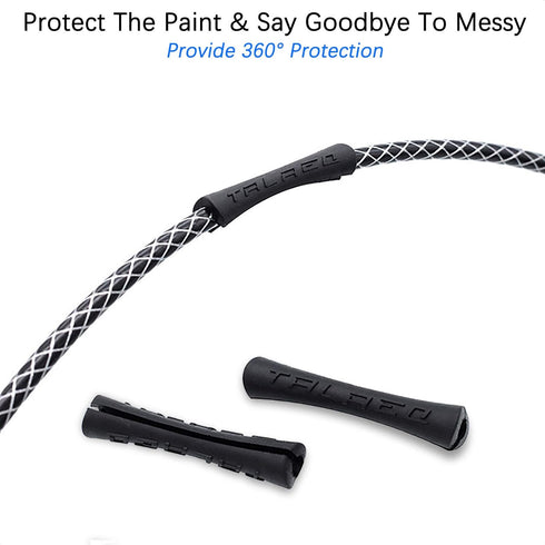 8 Pieces Bicycle Brake Shift Line Cable Protective Sleeve Bike Frame Paintrubber Protector Rubber Pipe Guides Protection Cover for Mountain Road B...
