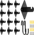 Gridwall Mount Brackets with Screws, 12 Pcs Grid Wall Accessory with 50Pcs Wall Mount Screws and 2 Pcs S Hooks for Wall Grid Panels Clothing Store...