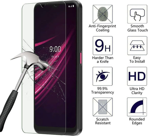 for T-Mobile Revvl V+ 5G / V Plus 5G Case with 2 Tempered Glass Screen Protectors, Butterfly Pattern Design, Slim Shockproof Protective Soft Silic...