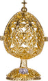 danila-souvenirs Faberge style Carved Egg with Church of Savior on Blood figurine 2.6'' (6.5 cm) gold color...