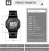 PASOY Men's Digital Multi-Function Watches Stainless Steel Square Case Dual Time Alarm Stopwatch Countdown Backlight Waterproof Watch...
