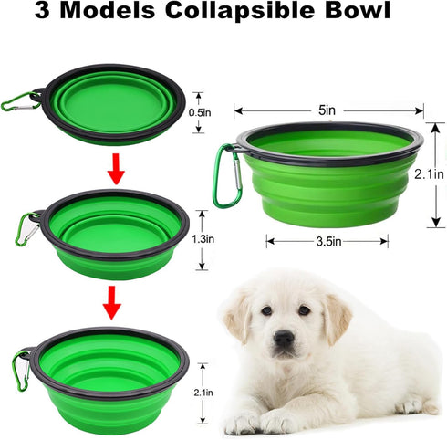 Collapsible Bowls Dog Pet Bowl, 4 Pack for Cats Dogs Travel Bowl Portable Foldable Pet Feeding Watering Dish Pet Supplies for Walking Parking Trav...