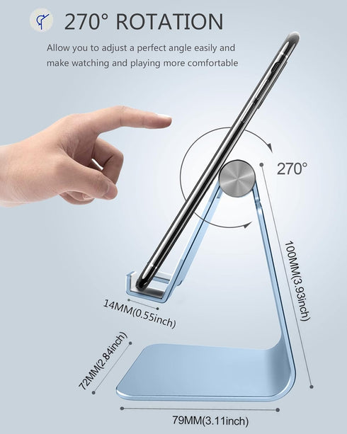 CreaDream Adjustable Cell Phone Stand, Phone Stand, Cradle, Dock, Holder, Aluminum Desktop Stand Compatible with Phone 13 12 Pro Max Charging, Acc...