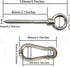 Hammock Hanging Kit, 2 Pack Hammock Chair Hook eye Hooks Heavy Duty Hooks Stainless Steel Hammock Hook Carabiner Set Swing Hardware for Hanging Yo...