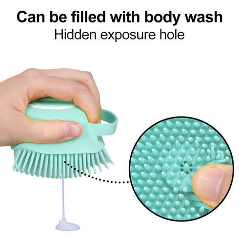 Bath Brush Silicone, Massage Soft Brush Dog Cats, Pet Massage Brush Bubble Body Wash Brush-blue...